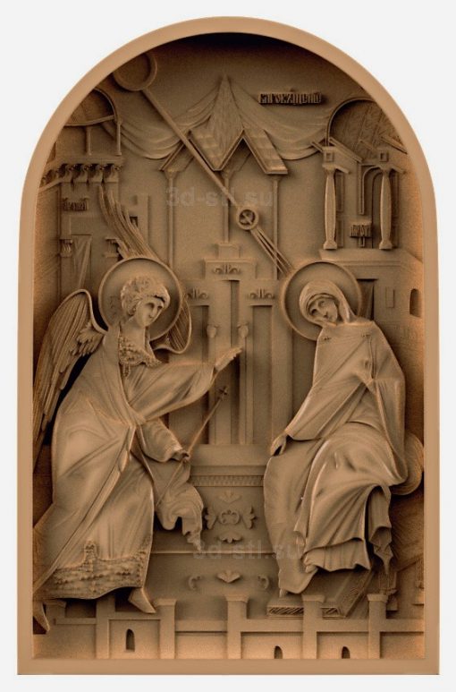 stl model is the Icon of the Annunciation of the virgin