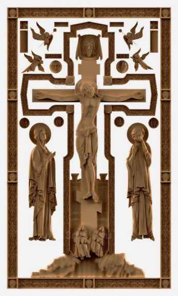 stl model is the Icon of the Crucifixion 