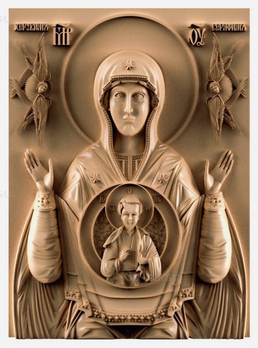 stl model is the Icon of the mother of God "of the Sign"