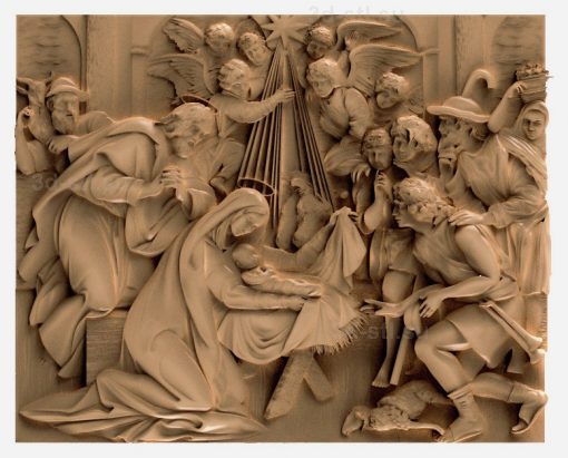 stl model is the Icon Panel of "Birth of Christ"