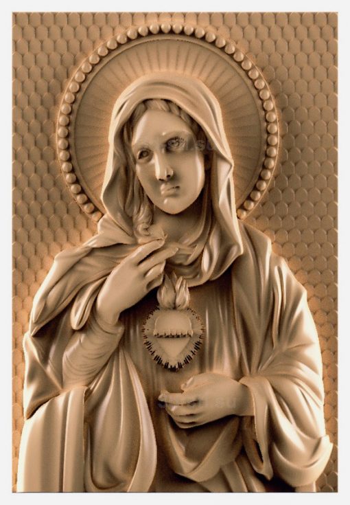 stl model is the Icon of the Immaculate Heart of the blessed virgin Mary