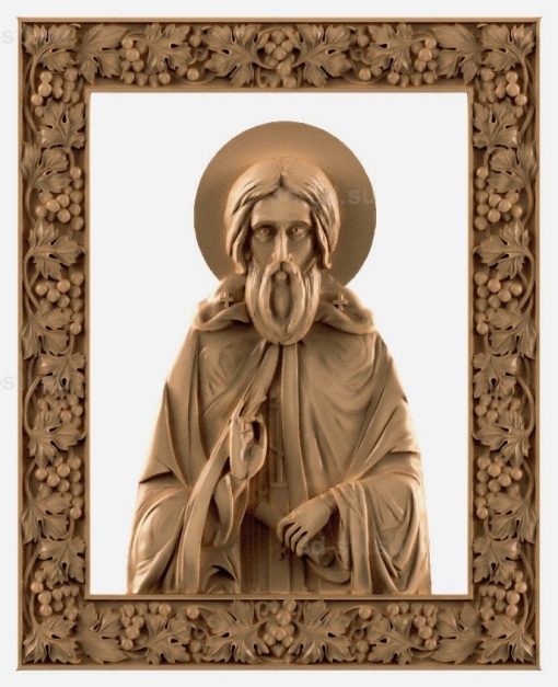 stl model is the Icon of St. Sergius Of Radonezh