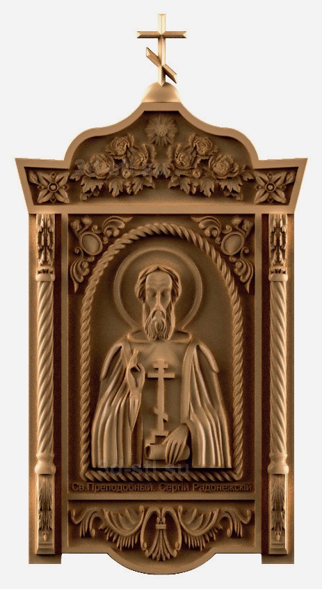 stl model-Icon of St. Sergius of Radonezh