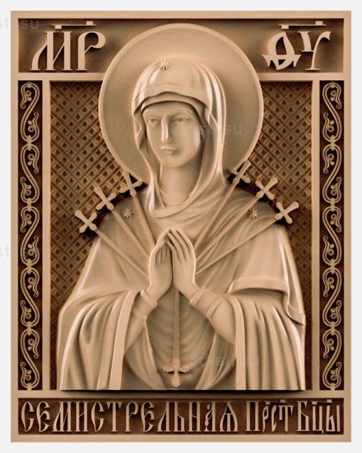 stl model-Icon of the Mother of God "Semistrelnaya"