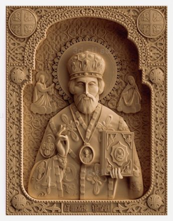 stl model-Icon of St. Nicholas the Wonderworker