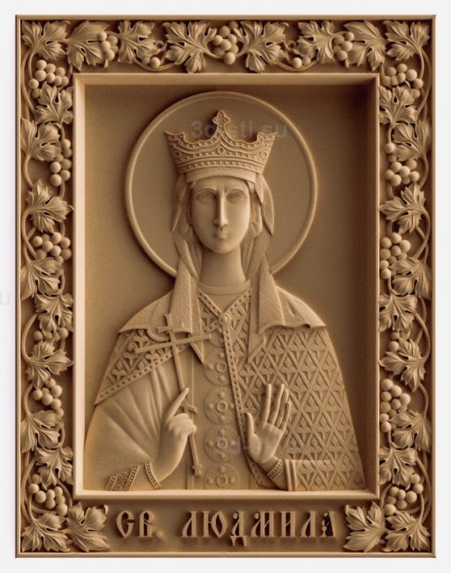 stl model-Icon of St. Lyudmila