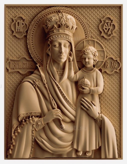 the First-Called stl model-Icon of the Mother of God "Look at humility"
