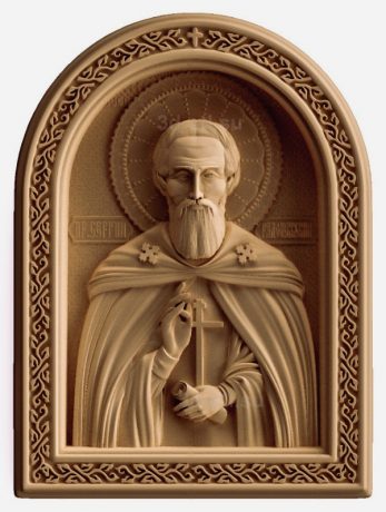 stl model-Icon of St. Sergius of Radonezh