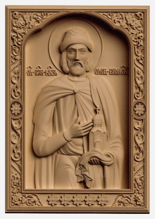 stl model-Icon of St. Prince Oleg Bryansky