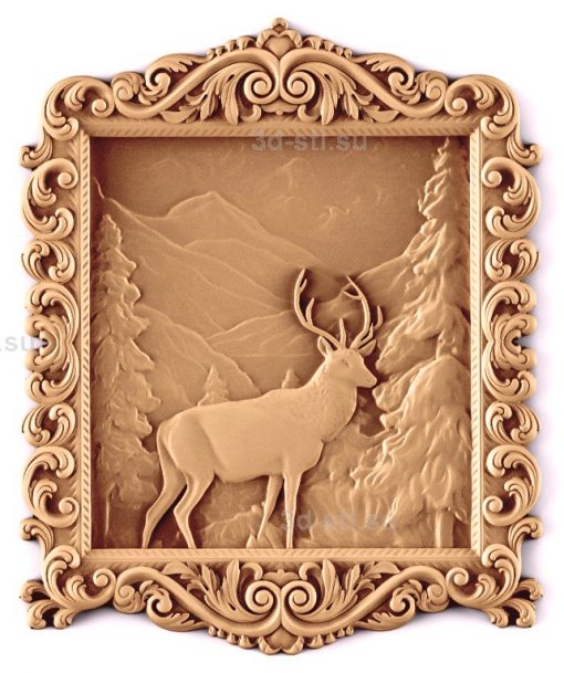 stl model Panno Deer and nature