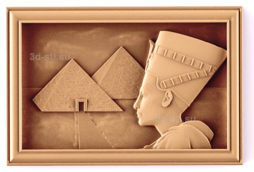 stl model Panno Pharaoh and pyramid
