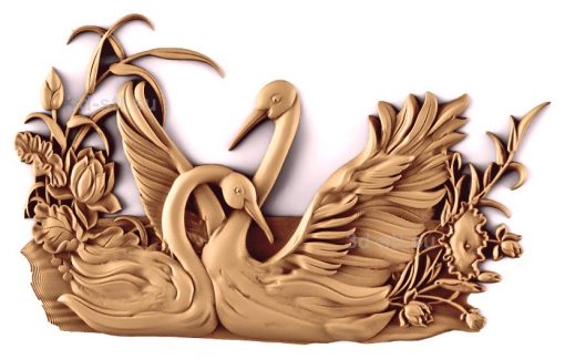 stl model Panno Two swans