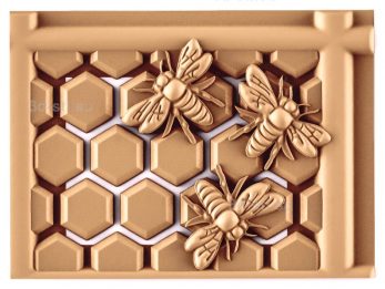 stl model Panno Bees and honeycomb 