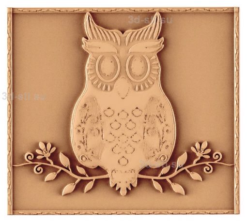 stl model-Panel Owl