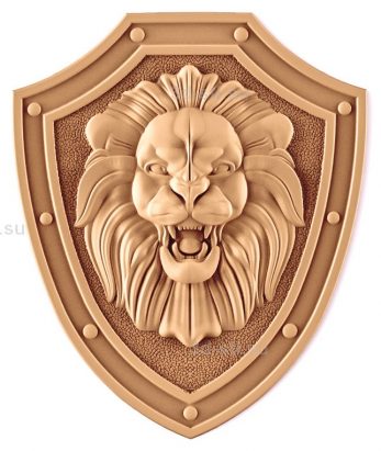 stl model Panno lion on the shield 