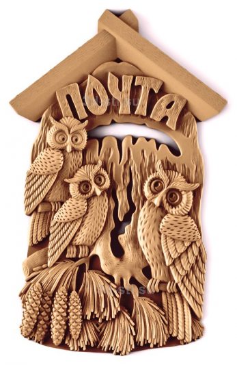 stl model Panno Mail owls 