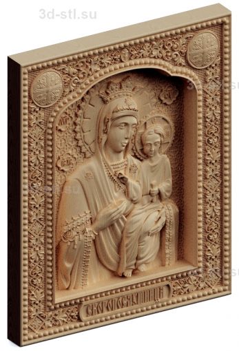 3D STL model-icon of the Mother of God 