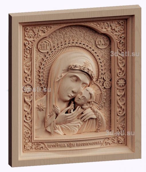 3d stl model- icon image of the Theotokos of Kaspersky