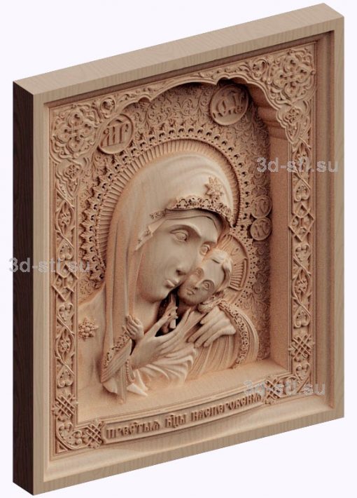 3d stl model- icon image of the Theotokos of Kaspersky