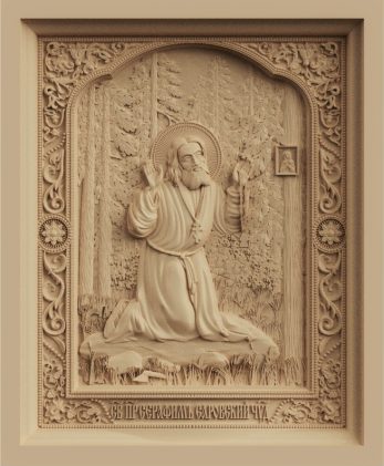 stl model is the icon of St. Seraphim of Sarov 423