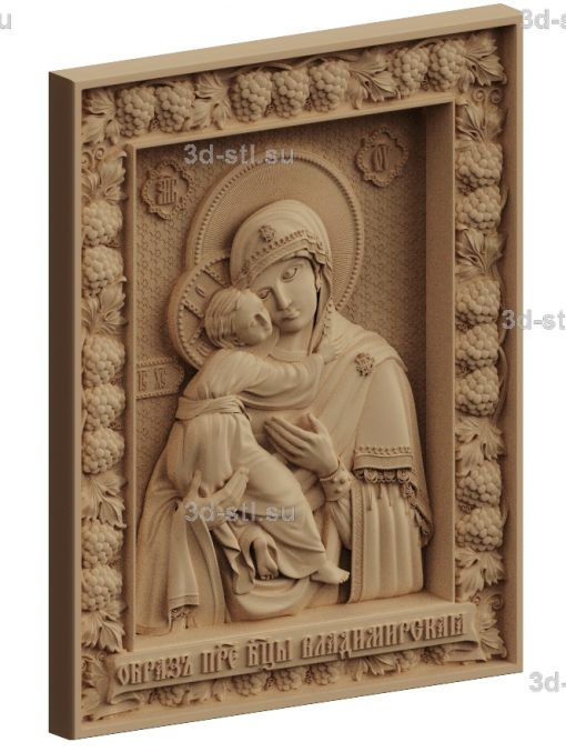 stl model-icon of the Vladimir Mother of God