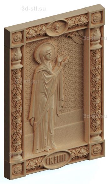 stl model-Icon of St. Anna the Prophetess