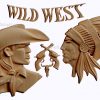 3d stl model-Wild West panel