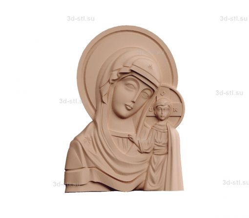 stl model-Image of the Mother of God "Kazan"