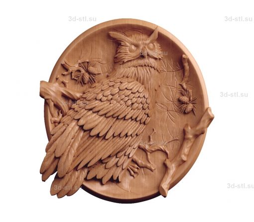 stl model Plate owl