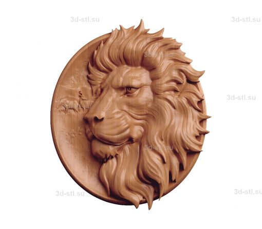 stl model Plate lion