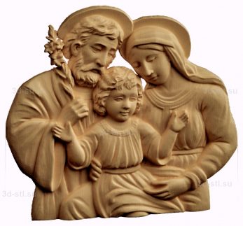 stl model relief Holy family