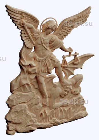 3d STL model-Archangel Michael bas-relief № 68