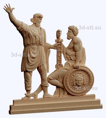 3d STL model-Minin and Pozharsky bas-relief № 80