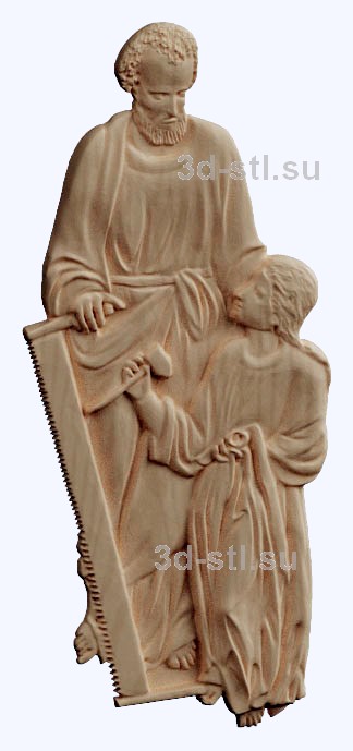 3d STL model-Father and son bas-relief № 81