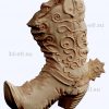 3d STL model-boot with spur bas-relief № 86