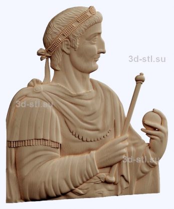 3d STL model-Roman Emperor bas-relief № 89