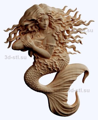 3d STL model-mermaid bas-relief № 91