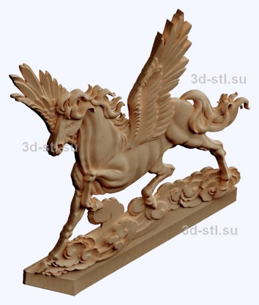3d STL model-Pegasus bas-relief № 92