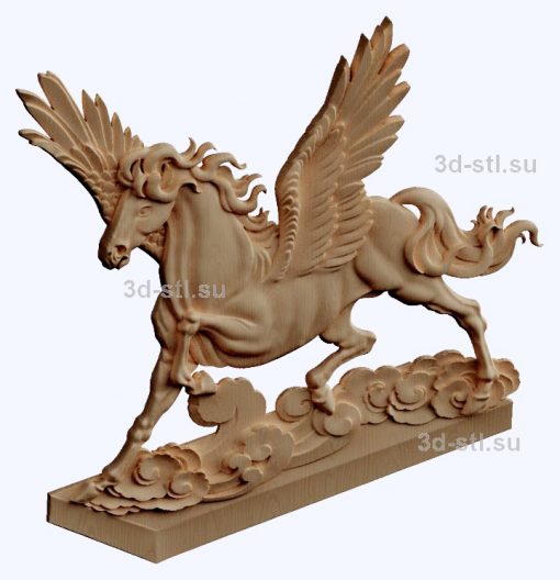 3d STL model-Pegasus bas-relief № 92