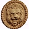 stl model is a Medallion lion 