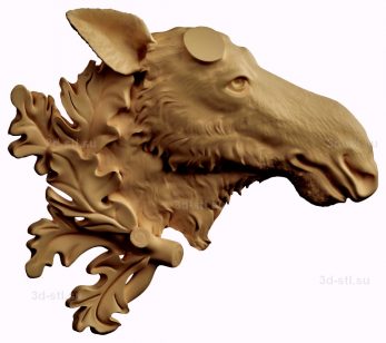 stl model relief elk without horn