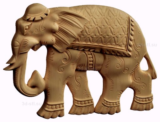 stl model relief elephant