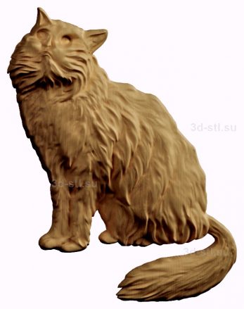 stl model relief cat