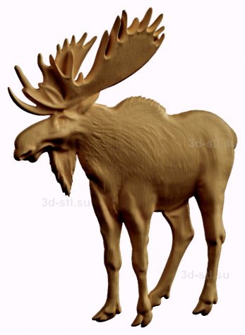 stl model relief elk