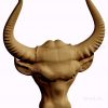 stl model relief head of a bull 