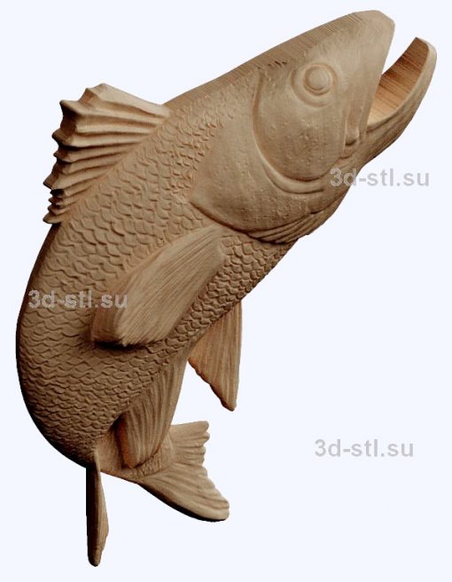 3d STL model-walleye bas-relief with animals № 049