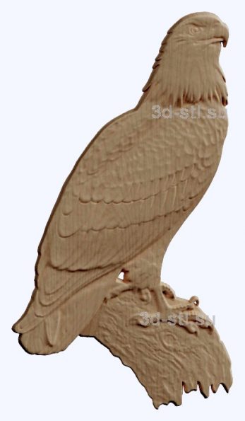 3d STL model-eagle bas-relief with animals № 053
