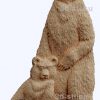 3d STL model-a bear with a bear cub bas-relief with animals № 058