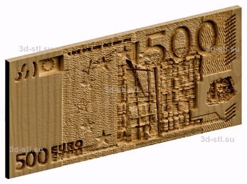 3d stl model-500 euro bill