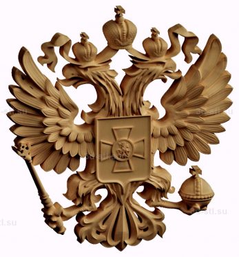 stl model-the coat of Arms double-headed eagle of the Russian Federation with Maltese cross